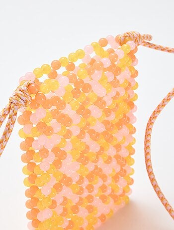 Pochette telefono con perle
