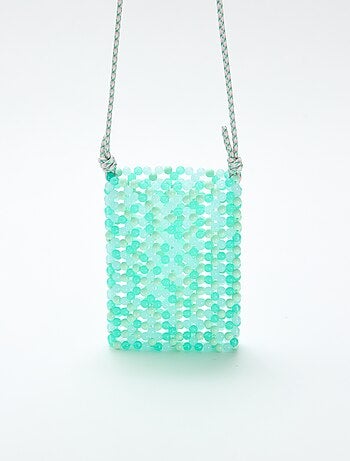 Pochette telefono con perle