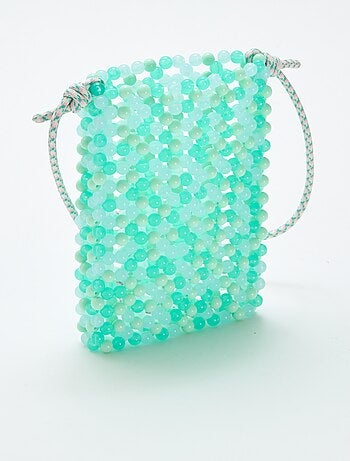 Pochette telefono con perle
