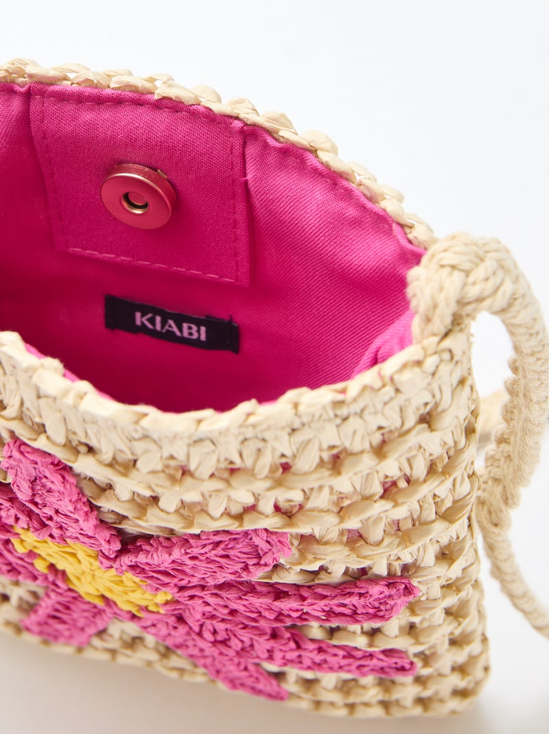 Pochette telefono intrecciata Rosa - Kiabi