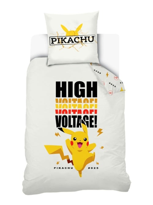 Pokémon - Completo Letto per Bambini in Cotone Pikachu High Voltage - Copripiumino 140x20 - Kiabi Pokémon - Completo Letto per Bambini in Cotone Pikachu High Voltage - Copripiumino 140x20 - Kiabi