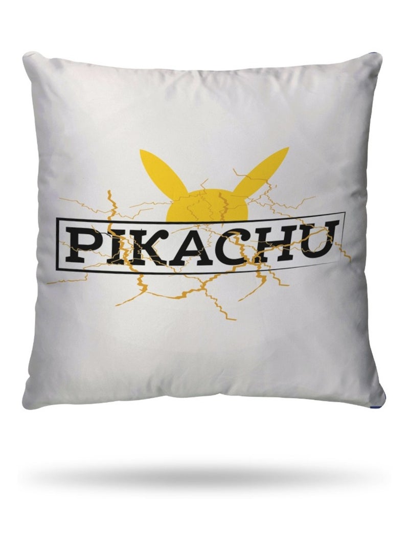 Pokémon - Completo Letto per Bambini in Cotone Pikachu High Voltage - Copripiumino 140x20 Bianco - Kiabi