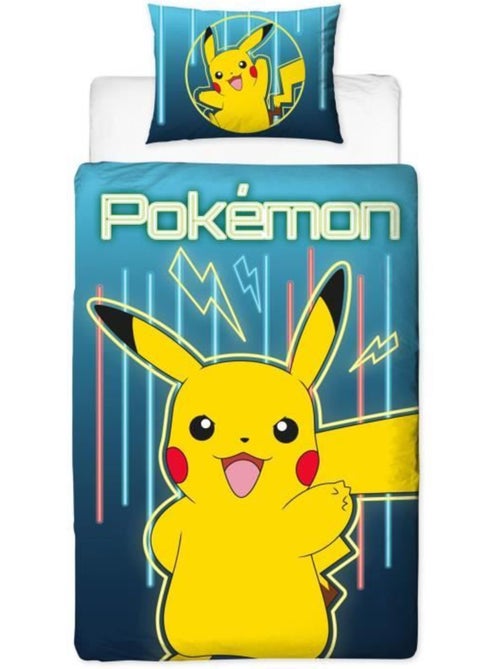 Pok?mon, Completo Letto Bambino Stampato Reversibile, PIKACHU LASER, Copripiumino 140x200 cm - Kiabi Pok?mon, Completo Letto Bambino Stampato Reversibile, PIKACHU LASER, Copripiumino 140x200 cm - Kiabi