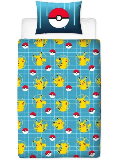Pok?mon, Completo Letto Bambino Stampato Reversibile, PIKACHU LASER, Copripiumino 140x200 cm - Kiabi Pok?mon, Completo Letto Bambino Stampato Reversibile, PIKACHU LASER, Copripiumino 140x200 cm - Kiabi