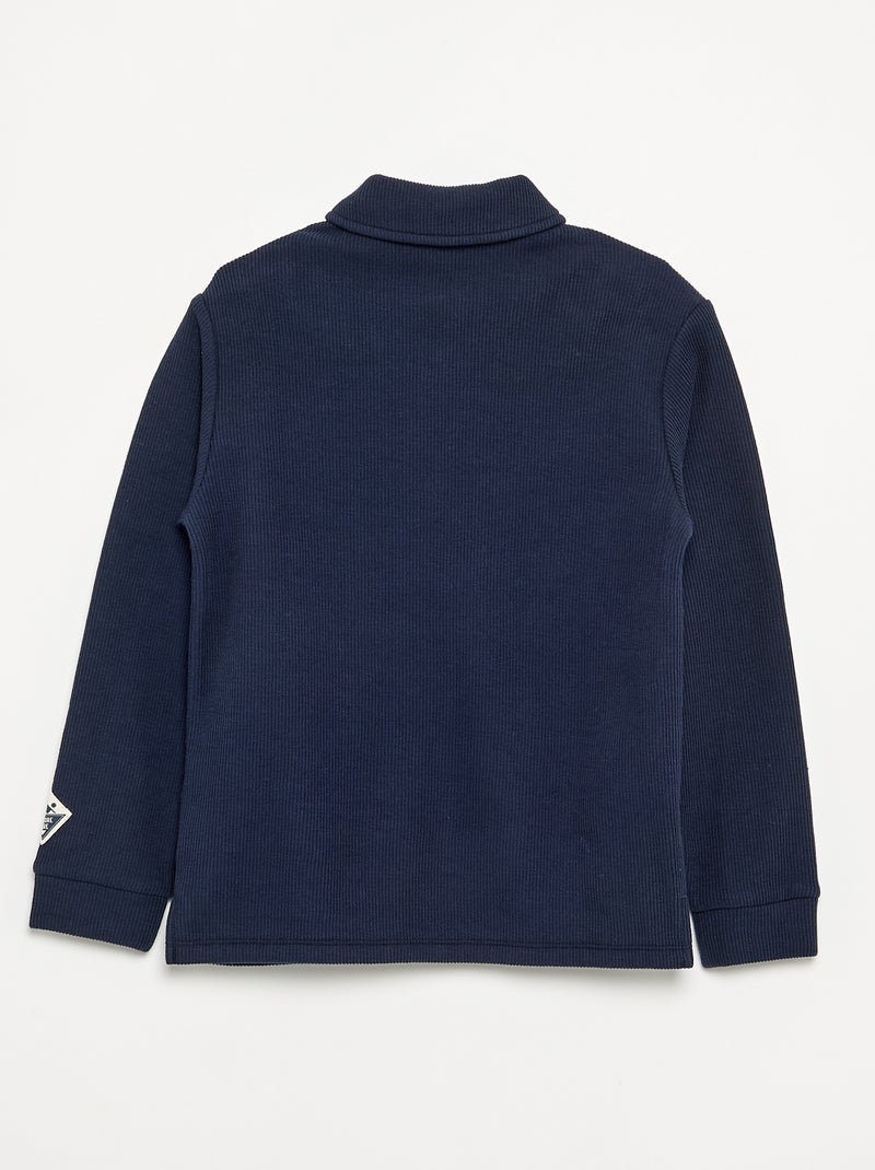 Polo a coste Blu - Kiabi