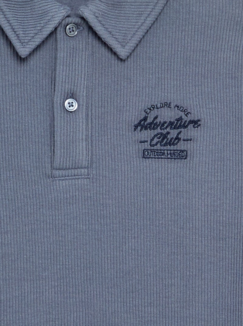 Polo a coste Grigio - Kiabi