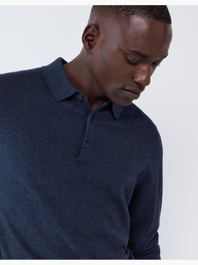 Polo a maglia con cashmere, mo fashion Blu - Kiabi