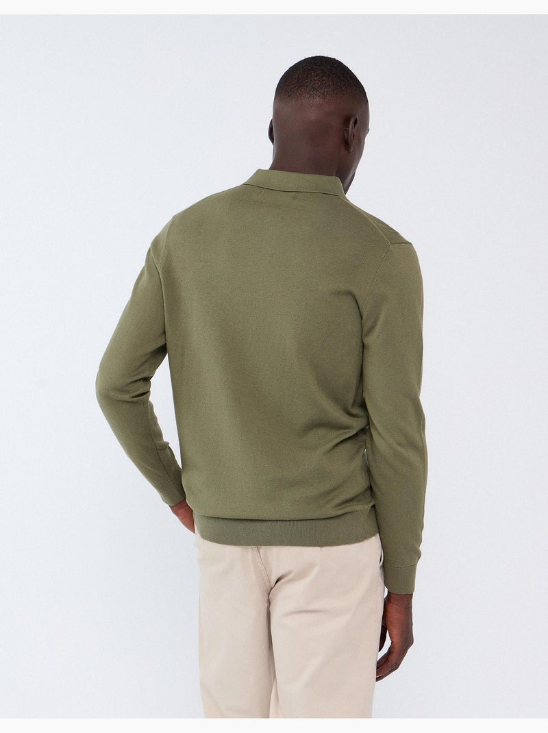 Polo a maglia con cashmere, mo fashion Verde - Kiabi