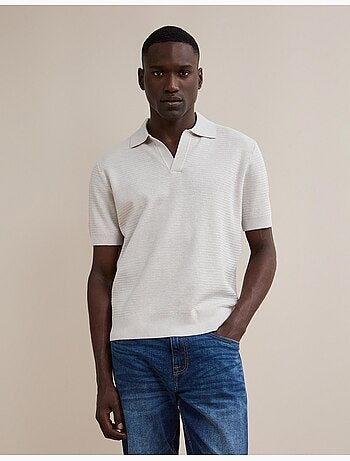Polo a maglia con lino, mo fashion