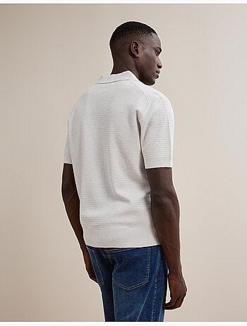 Polo a maglia con lino, mo fashion