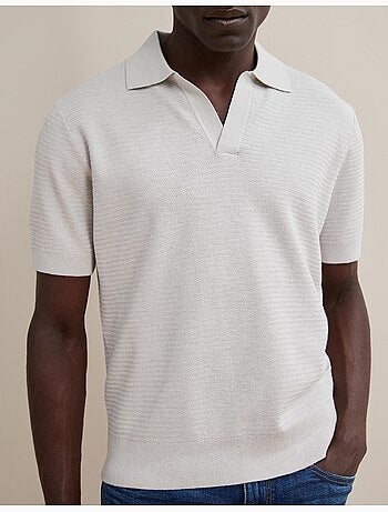Polo a maglia con lino, mo fashion
