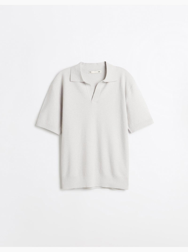 Polo a maglia con lino, mo fashion Beige - Kiabi