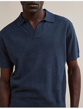 Polo a maglia con lino, mo fashion