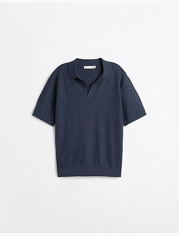 Polo a maglia con lino, mo fashion