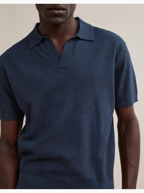 Polo a maglia con lino, mo fashion - Kiabi Polo a maglia con lino, mo fashion - Kiabi