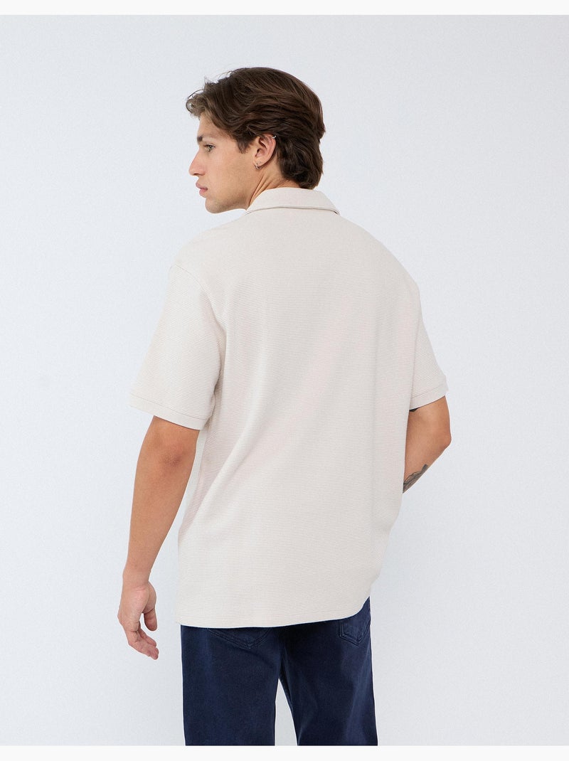 Polo a maglia texturizzata, mo fashion Grigio - Kiabi