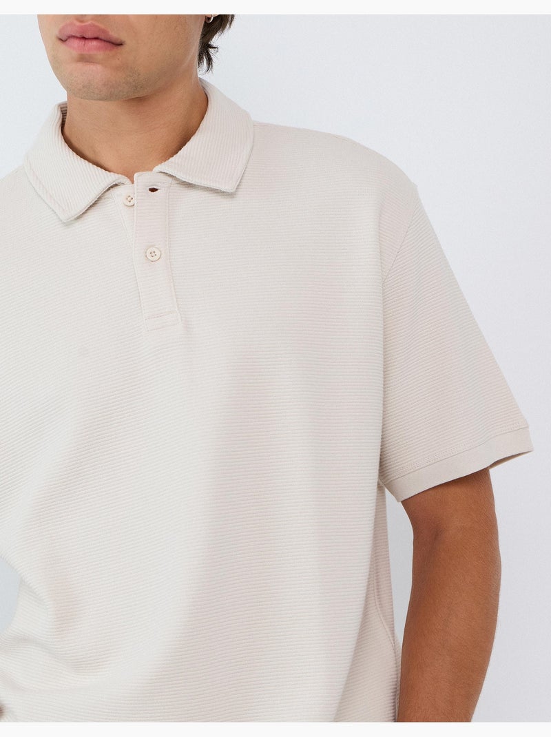 Polo a maglia texturizzata, mo fashion Grigio - Kiabi
