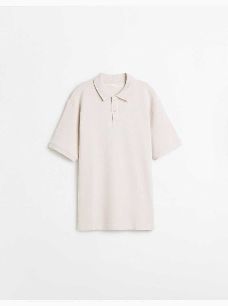 Polo a maglia texturizzata, mo fashion Grigio - Kiabi