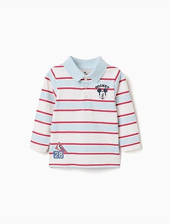 Polo a manica lunga a righe mickey