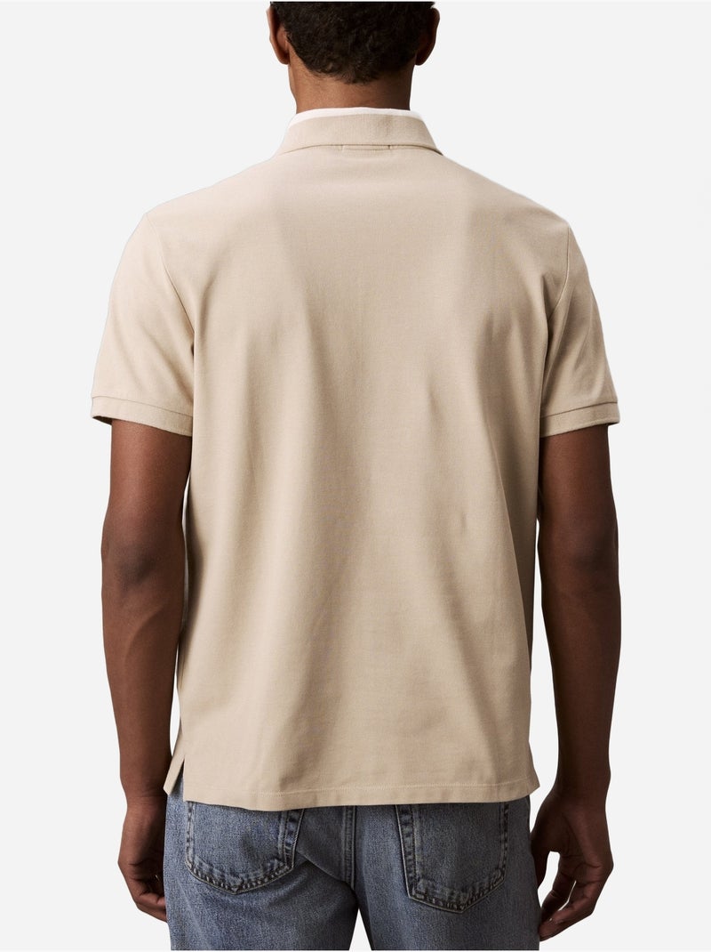 Polo a maniche corte - Calvin Klein Beige - Kiabi