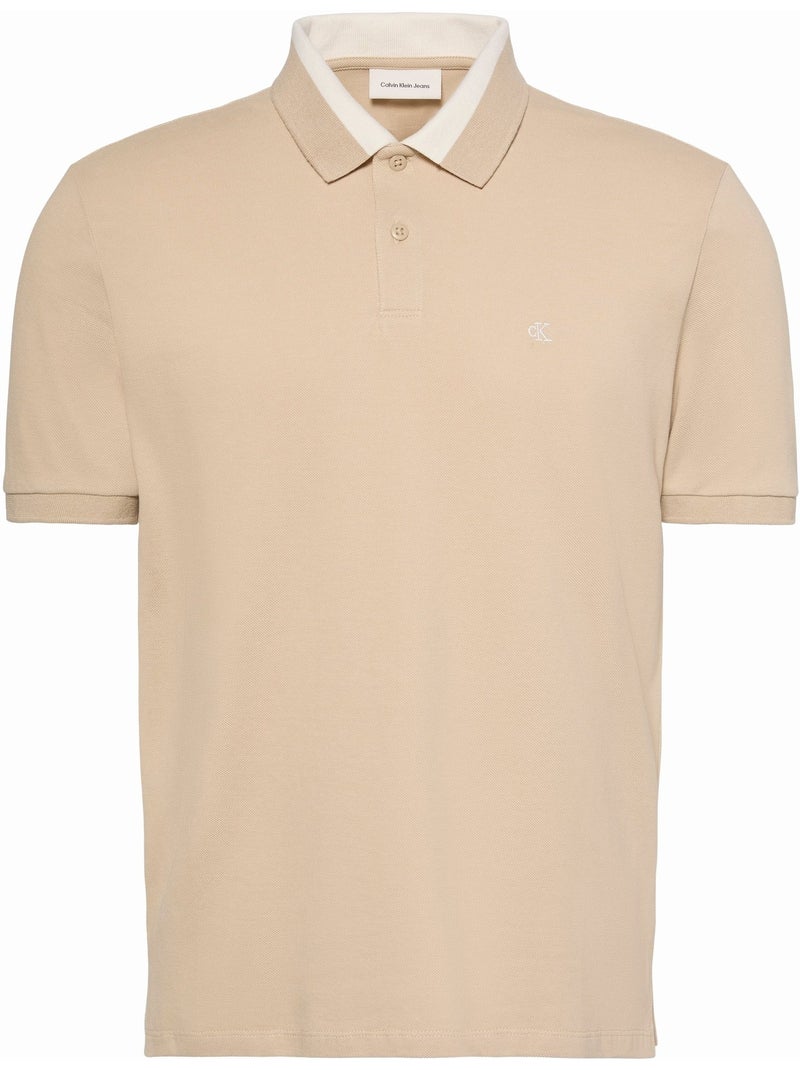 Polo a maniche corte - Calvin Klein Beige - Kiabi