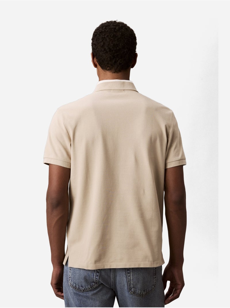 Polo a maniche corte - Calvin Klein Beige - Kiabi