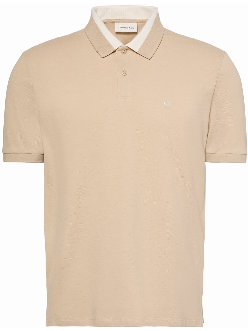 Polo a maniche corte - Calvin Klein Beige - Kiabi