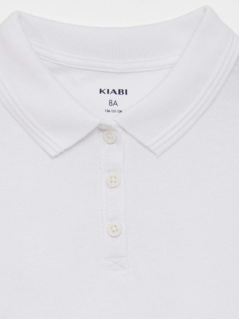 Polo a maniche corte bianco - Kiabi