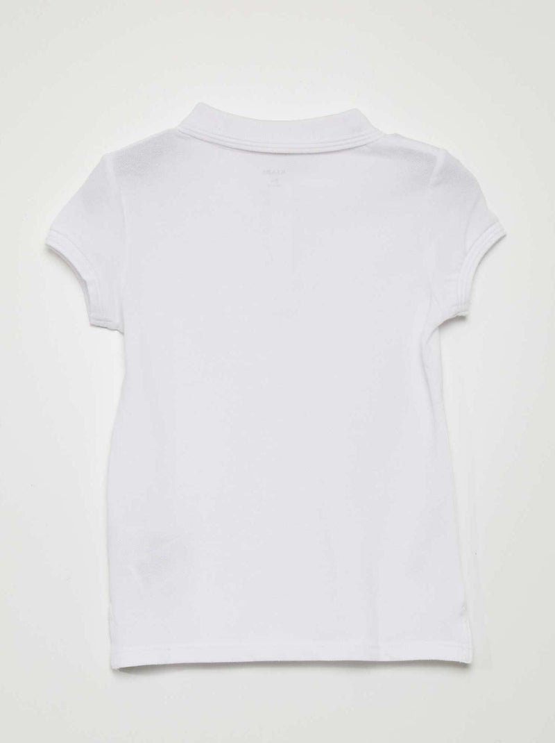 Polo a maniche corte bianco - Kiabi