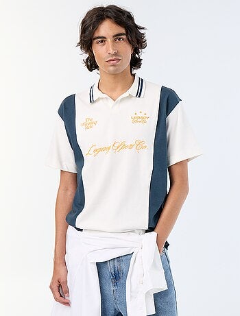 Polo a maniche corte con ricami
