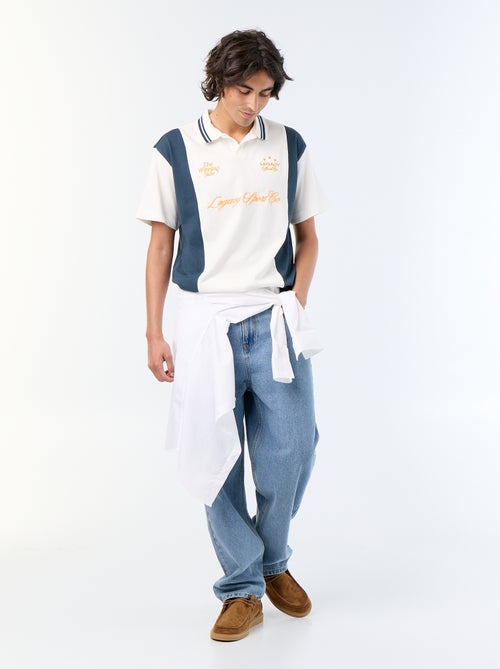 Polo a maniche corte con ricami - Kiabi