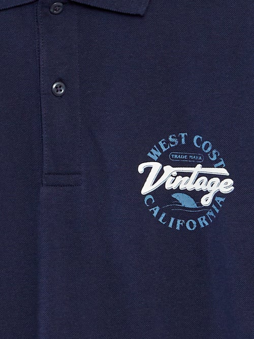 Polo a maniche corte con stampa 'Produkt' - Kiabi