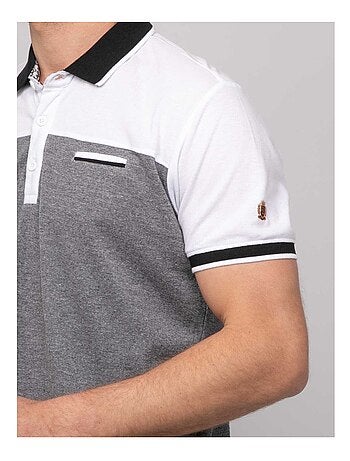 Polo a maniche corte cotone bicolore POPLINO