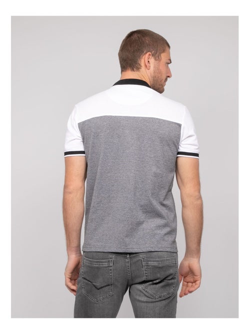 Polo a maniche corte cotone bicolore POPLINO - Kiabi