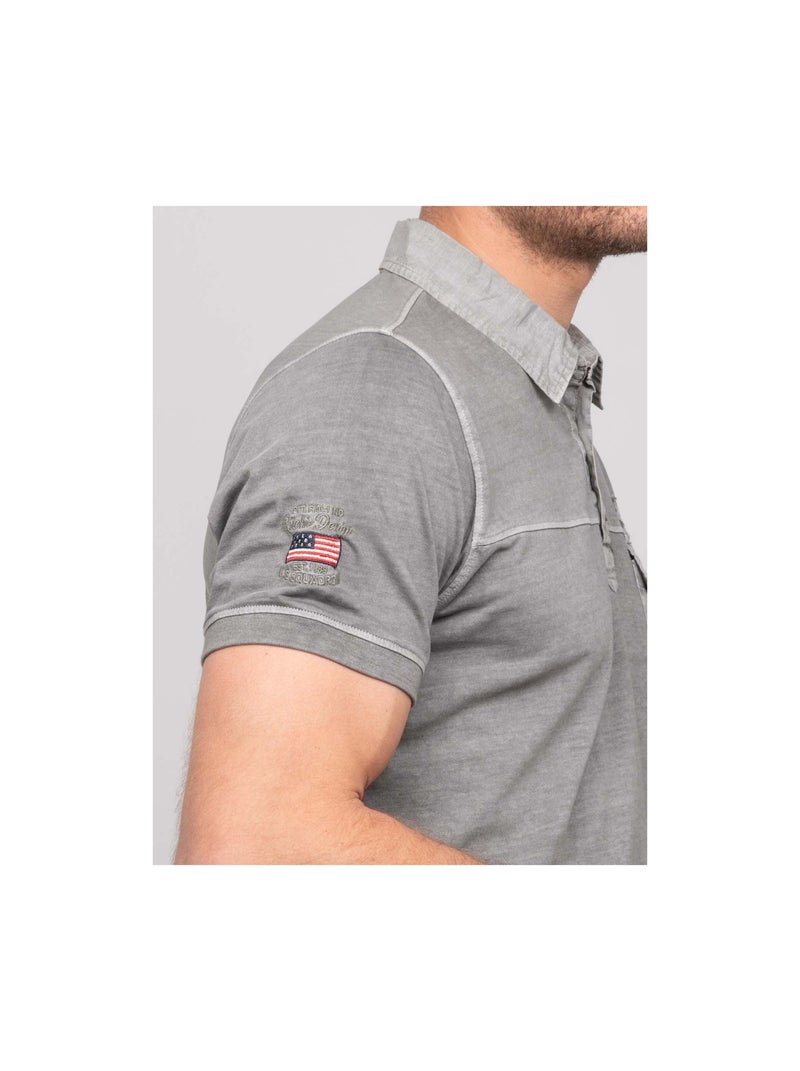 Polo a maniche corte cotone PILOTOMA Grigio - Kiabi