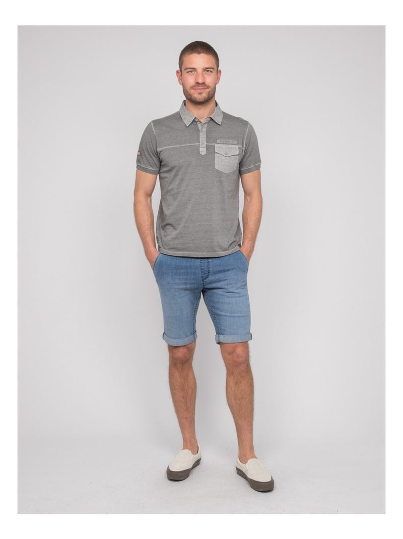 Polo a maniche corte cotone PILOTOMA Grigio - Kiabi
