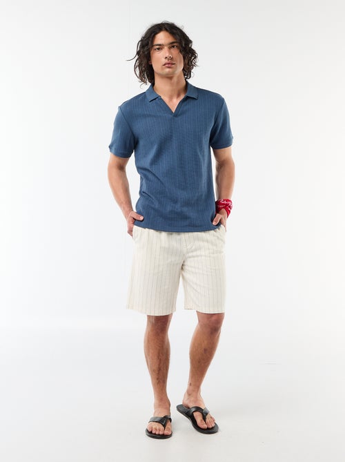 Polo a maniche corte e tessuto a nido d'ape - Kiabi