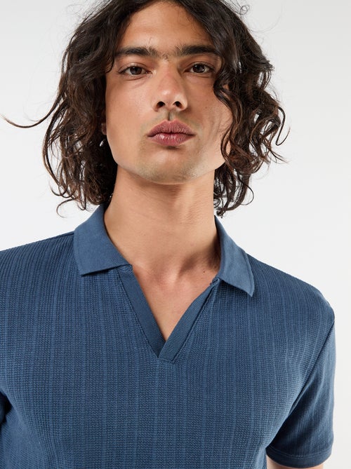 Polo a maniche corte e tessuto a nido d'ape - Kiabi