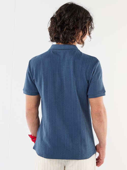 Polo a maniche corte e tessuto a nido d'ape - Kiabi