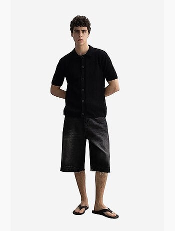 Polo a maniche corte in maglia testurizzata da uomo giesto