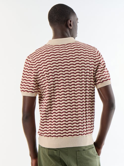 Polo a maniche corte in maglia traforata - Kiabi