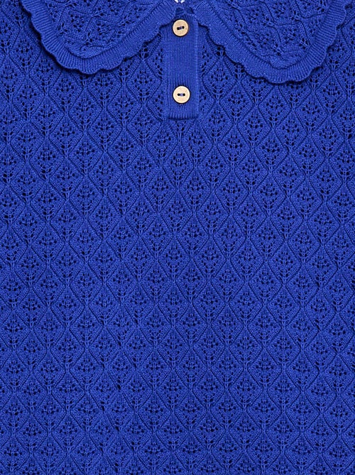 Polo a maniche corte in maglia traforata - Kiabi