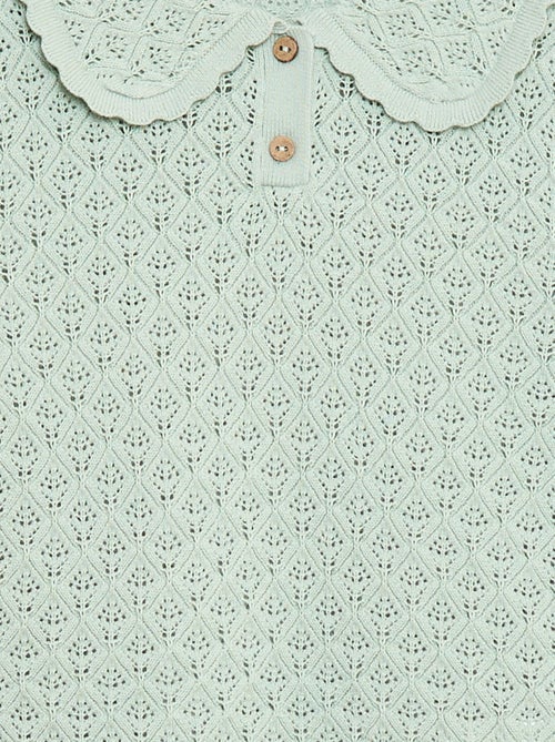 Polo a maniche corte in maglia traforata - Kiabi