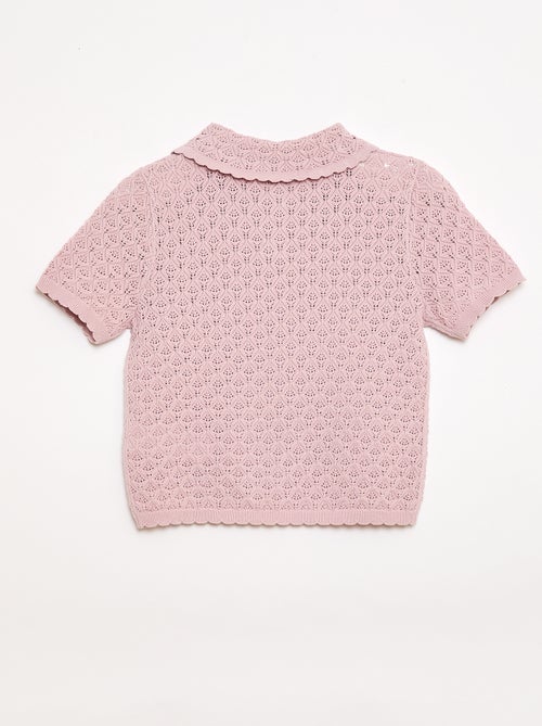 Polo a maniche corte in maglia traforata - Kiabi