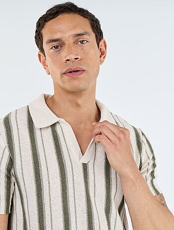 Polo a maniche corte in maglia tricot