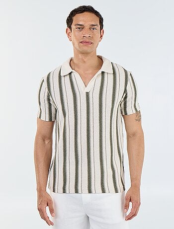 Polo a maniche corte in maglia tricot