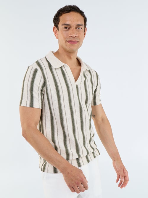 Polo a maniche corte in maglia tricot - Kiabi