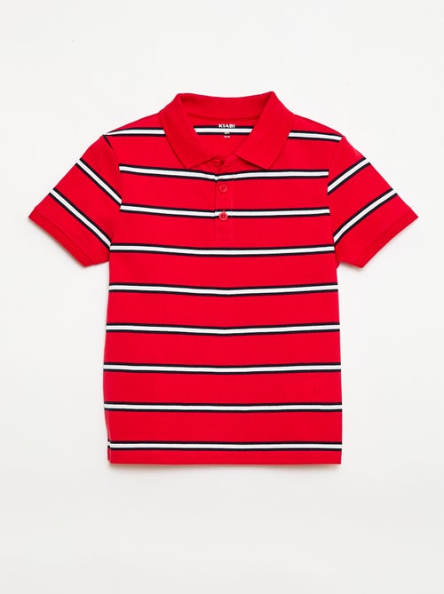 Polo a maniche corte in piqué di cotone - Kiabi