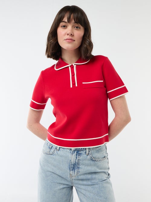 Polo a maniche corte in piqué di cotone - Kiabi