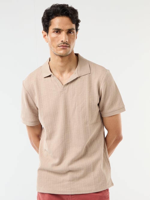 Polo a maniche corte in tessuto a nido d'ape - Kiabi